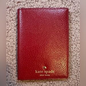 Kate Spade Red and Cream Passport Cover